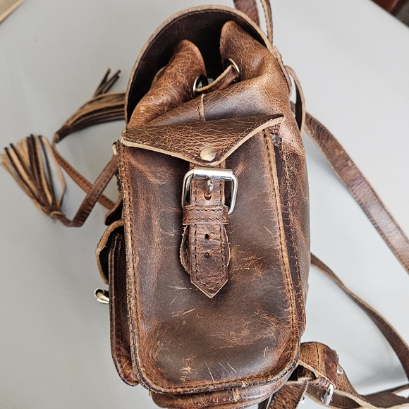 Freebird by Steven Brett Mini Backpack in Cognac Brown - Picture 4 of 11